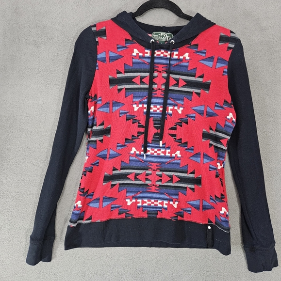 Ralph Lauren Tops - Lauren Ralph Lauren L-RL Active Hoodie Women’s L Red Aztec South West Thermal
